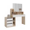 Vicco Schminktisch Anja 139,8 x 115 cm Sonoma Weiß Spiegel Frisiertisch modern