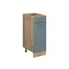 Vicco Schubunterschrank Küchenschrank R-Line Solid Eiche Blau Grau 30 cm modern