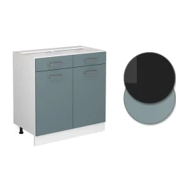 Vicco Schubunterschrank Küchenschrank R-Line Solid Weiß Blau Grau 80 cm modern