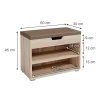 Schuhbank Schuhschrank Schuhablage Sitzbank Klappdeckel 6 Paar Sonoma ^ Vicco Clearance