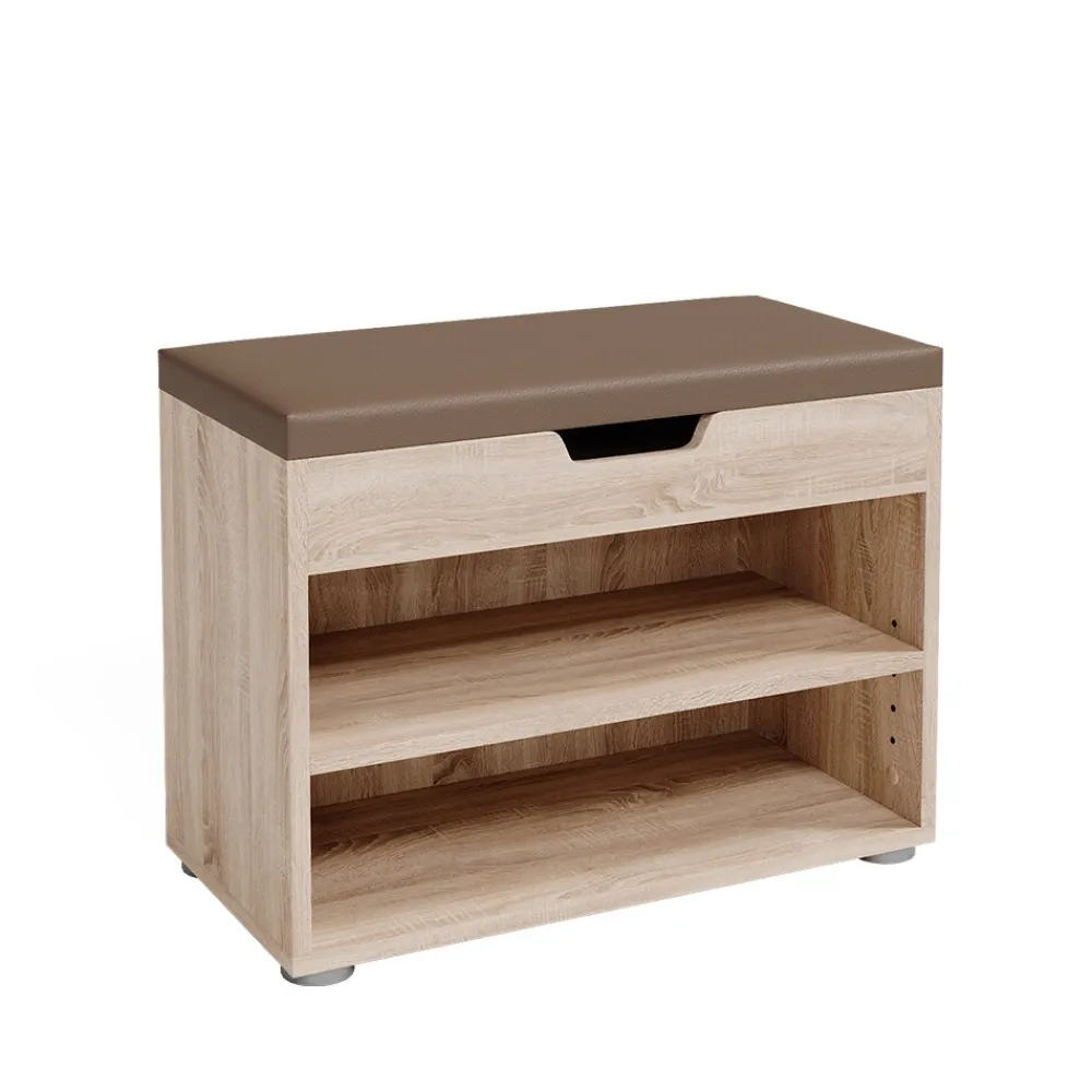 Schuhbank Schuhschrank Schuhablage Sitzbank Klappdeckel 6 Paar Sonoma ^ Vicco Clearance