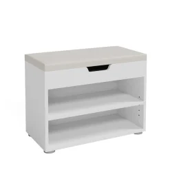 Schuhbank Schuhschrank Schuhablage Sitzbank Klappdeckel 6 Paar Schuhe Weiß ^ Vicco Clearance