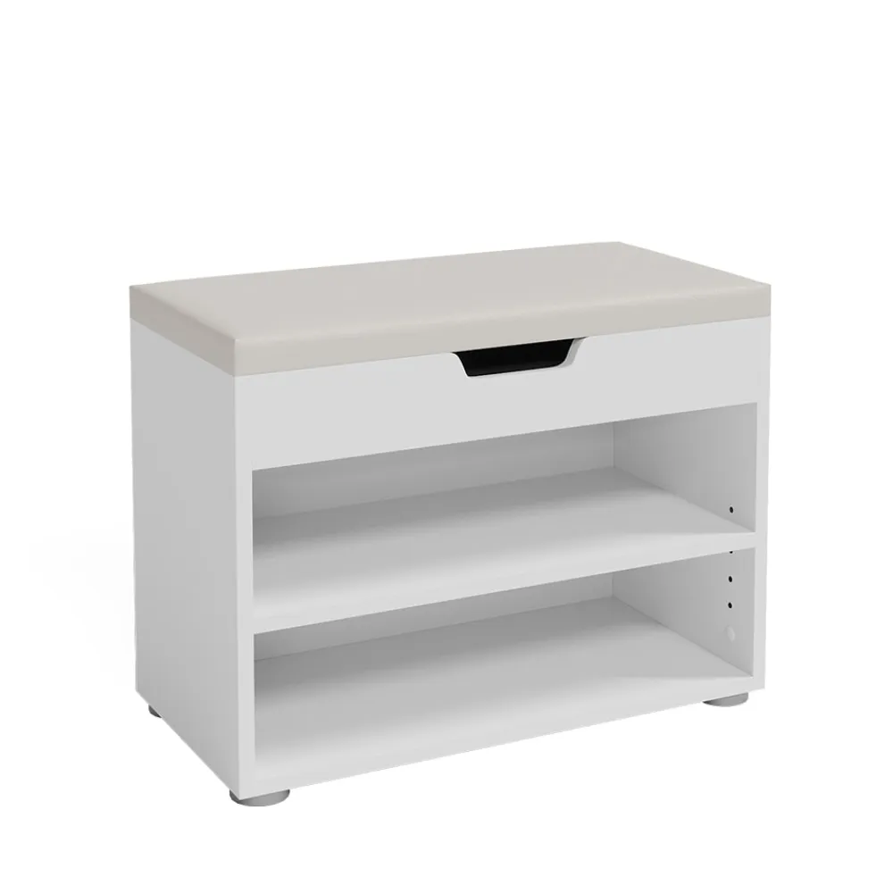 Schuhbank Schuhschrank Schuhablage Sitzbank Klappdeckel 6 Paar Schuhe Weiß ^ Vicco Clearance