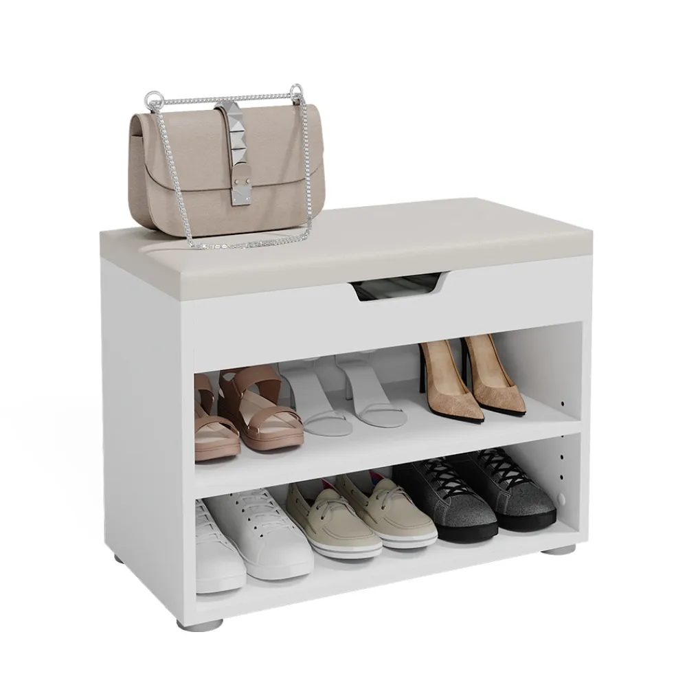 Schuhbank Schuhschrank Schuhablage Sitzbank Klappdeckel 6 Paar Schuhe Weiß ^ Vicco Clearance
