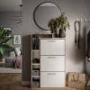 Vicco Schuhkipper Orlando Eiche Weiß 80 x 128,3 cm mit 3 Fächern Discount