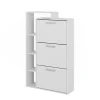Schuhkipper Orlando Weiß 80 x 128,3 cm mit 3 Fächern ^ Vicco Discount
