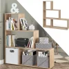 Vicco Treppenregal Asym Raumteiler Bücherregal Regal Wandregal 4 Fächer Sonoma Discount