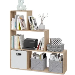 Vicco Treppenregal Asym Raumteiler Bücherregal Regal Wandregal 4 Fächer Sonoma Discount