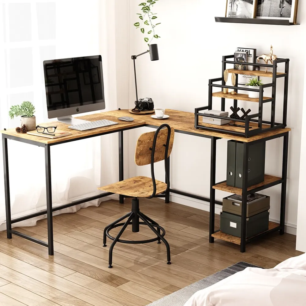 Vicco Treppenregal Fyrk Eiche Schwarz 33 x 34 cm mit 3 Ebenen Outlet