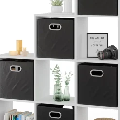 Vicco Treppenregal Raumteiler Bücherregal 10 Fächer Weiß Stufenregal Faltbox Online