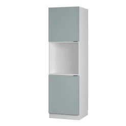 Vicco Vorratsschrank Fame-Line Weiß Hellblau-Grau gerahmt 60 cm 2 Türen Discount