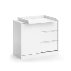 Wickelkommode Ruben 113 x 53 cm, Weiß, Wickeltisch inkl. Wickelauflage ^ Vicco Discount