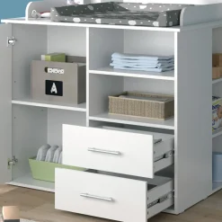 Vicco Wickelkommode Wickeltisch Wickelschrank Lea Weiß Wickelaufsatz Schublade Online