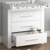 Wickeltisch MIRO Wickelkommode mit Aufsatz Wickelregal Kommode Schubladen ^ Vicco