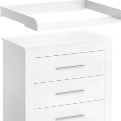 Wickeltisch MIRO Wickelkommode mit Aufsatz Wickelregal Kommode Schubladen ^ Vicco