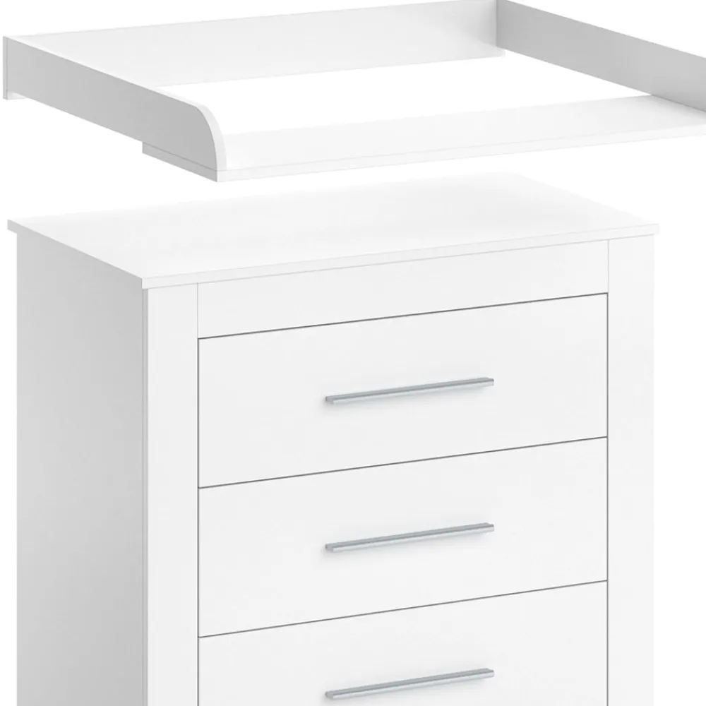Wickeltisch MIRO Wickelkommode mit Aufsatz Wickelregal Kommode Schubladen ^ Vicco