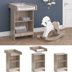 Vicco Wickeltisch Wickelkommode Wickelschrank Leo Wickelaufsatz Sonoma Ablage Online