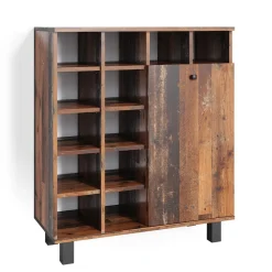 Vicco Wäscheschrank Badezimmerschrank Badschrank mit Wäschekorb Fynn Badmöbel