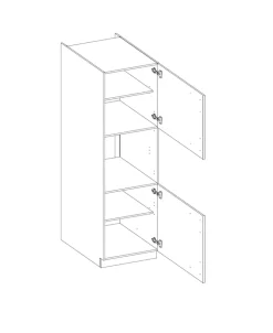 Vigo Hochschrank 60 cm Eiche Lancelot Matera Grau Küchenzeile Küchenblock Küche ^ Küchen-Preisbombe Clearance