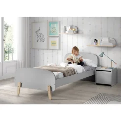 Nachtkommode Kiddy, 1-türig - Hellgrau ^ vipack