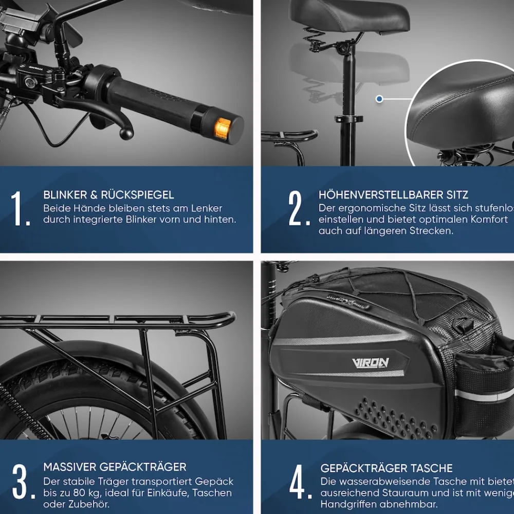E-Scooter - XI-1500-EEC - schwarz, 15Ah ^ Viron Hot
