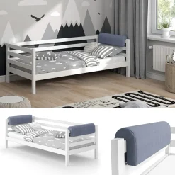 Bettkantenschutz Bettumrandung Kinderbett Kantenschutz grau Babybett ^ VitaliSpa Clearance