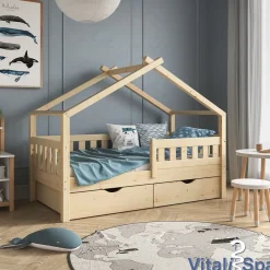 VitaliSpa Design Kinderbett 160x80 Babybett Jugendbett 2 Schubladen Lattenrost Matratze Online