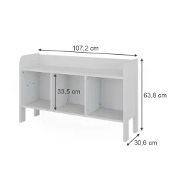VitaliSpa Sitzbank Ajaton Weiß 107,2 x 63,8 cm Online
