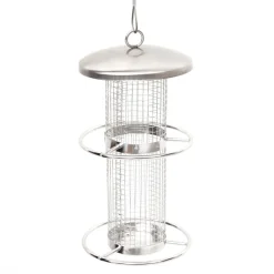 MCW Vogelfutterstation -G90, Futterspender Futtersäule, Edelstahl 27cm