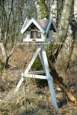 Dobar Vogelhaus-Ständer, Kiefer, weiß Outlet