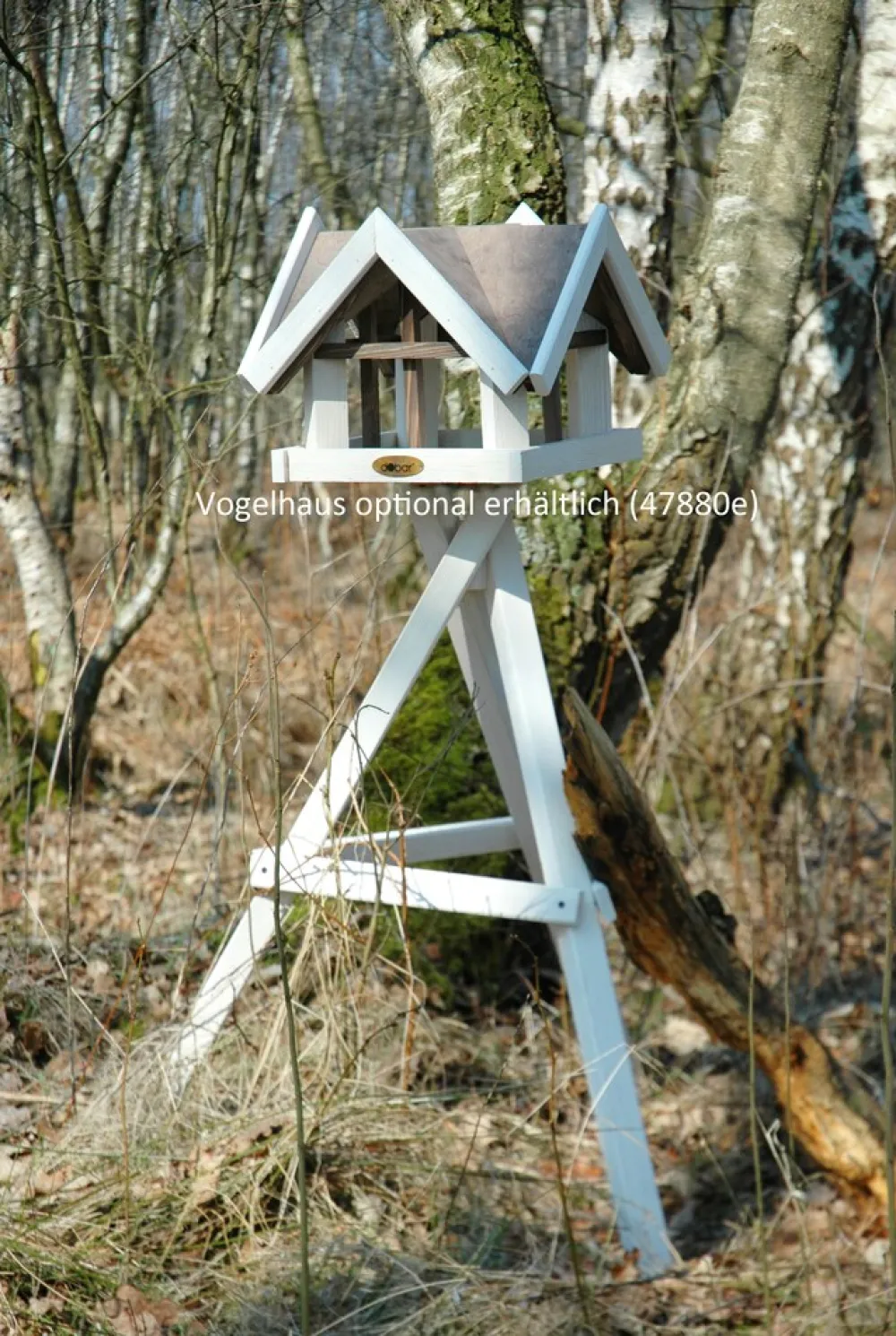 Dobar Vogelhaus-Ständer, Kiefer, weiß Outlet
