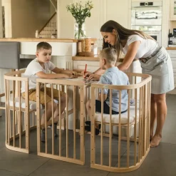 Babybett Kinderbett 7in1 mit Matratze, mitwachsendes Kinder-Bett ^ Waldin Discount
