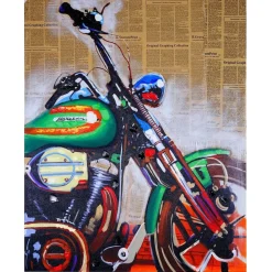 Wandbild Motorrad, 100% handgemaltes Ölgemälde Gemälde XL, 80x100cm ^ MCW Outlet
