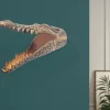 Finebuy Wanddekoration Krokodil Aluminium 31 cm Wandobjekt goldfarben modern Tiermotiv Online