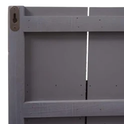 MCW Wandgarderobe -C89 Welcome, Garderobe Garderobenpaneel, Shabby-Look Vintage, 91x60cm ~ grau-blau Discount
