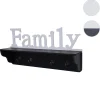 MCW Wandgarderobe -D41 Family, Garderobe Regal, 4 Haken massiv 30x60x13cm ~ schwarz/weiß Discount