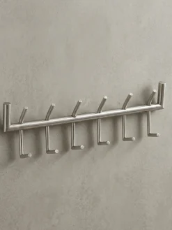 KADIMA DESIGN Wandgarderobe Metall Silber Modern 60x19x10 cm New