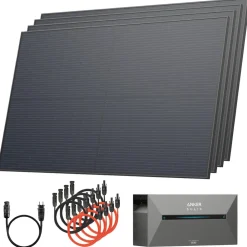 1780W + Anker 2 PRO ® All In One Balkonkraftwerk mit Speicher 1780W komplett Steckdose - 1,6 kWh Anker Solix 2 PRO Speicher - Solaranlage Komplettset - 445W bifaziale Solarmodule & Anker Speicher & Zubehör ^ Solarway Hot