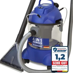 Waschsauger Polster + Teppich HYDRO 7500 - 4in1 Nass Trockensauger - 1200 Watt 20l Volumen 16 kPa Saugleistung - Polsterreiniger Teppichreiniger Reinigungsgerät Professionelle Aufbereitung ^ ALBATROS Best