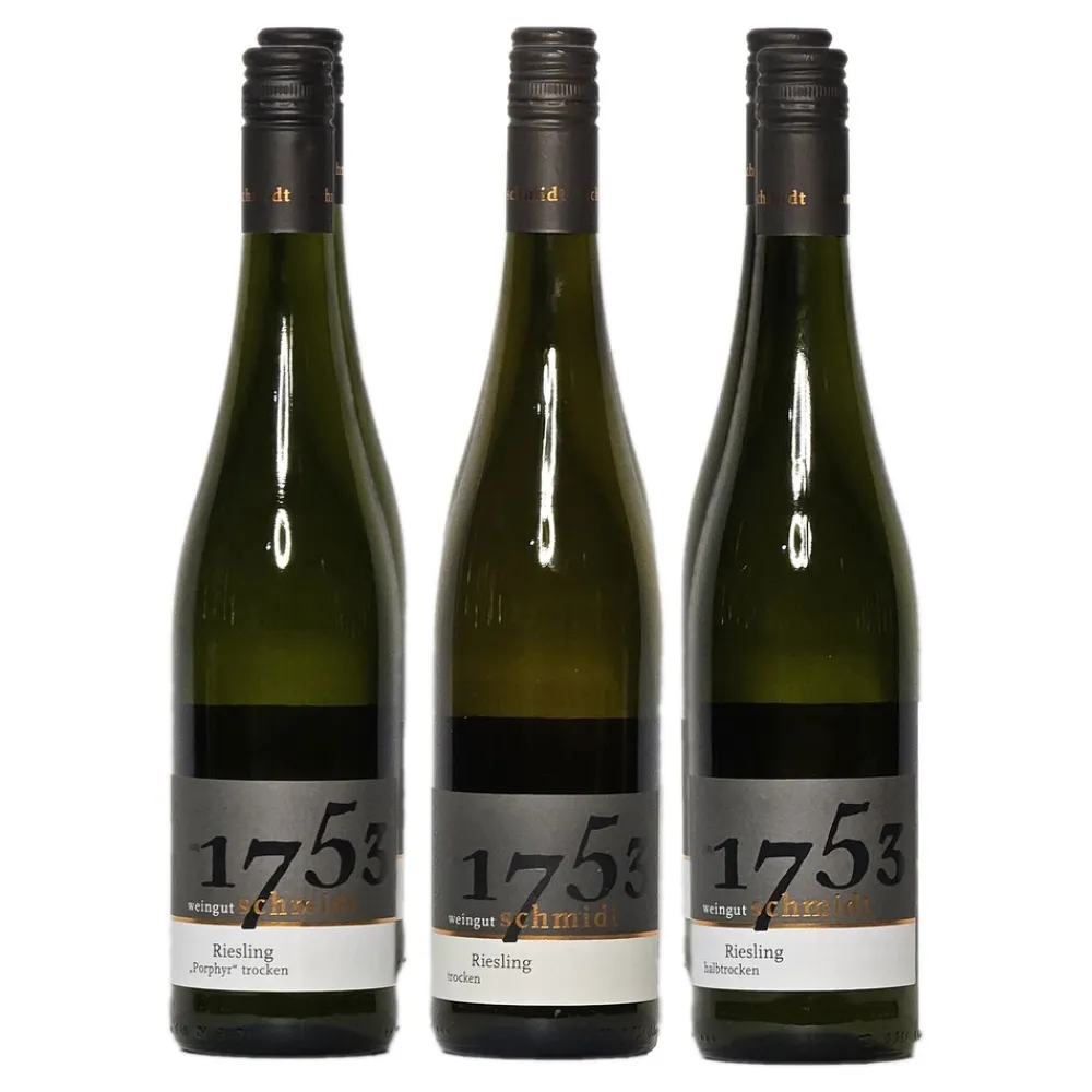 Weingut Schmidt Weinpaket "Riesling" 12,0 - 13,0 % vol 6 x 0,75 Liter ^ Weingut Schimdt Hot