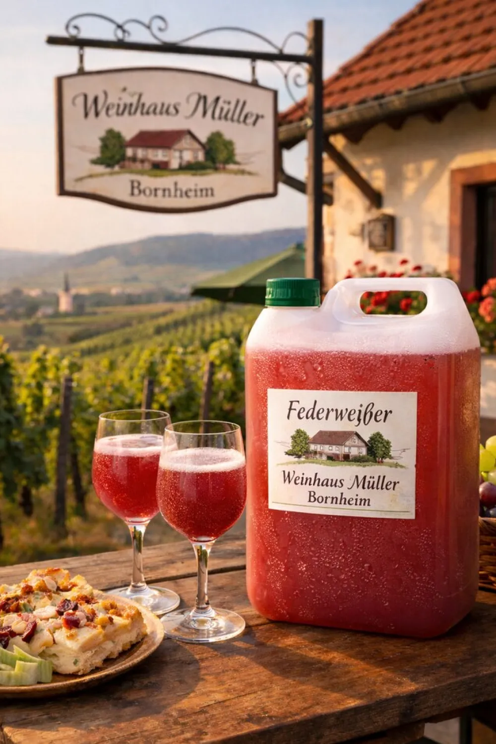 Pfalz roter Federweiser 7 % vol. 5 Liter Bag in Box ^ Weinhaus Müller Bornheim Best