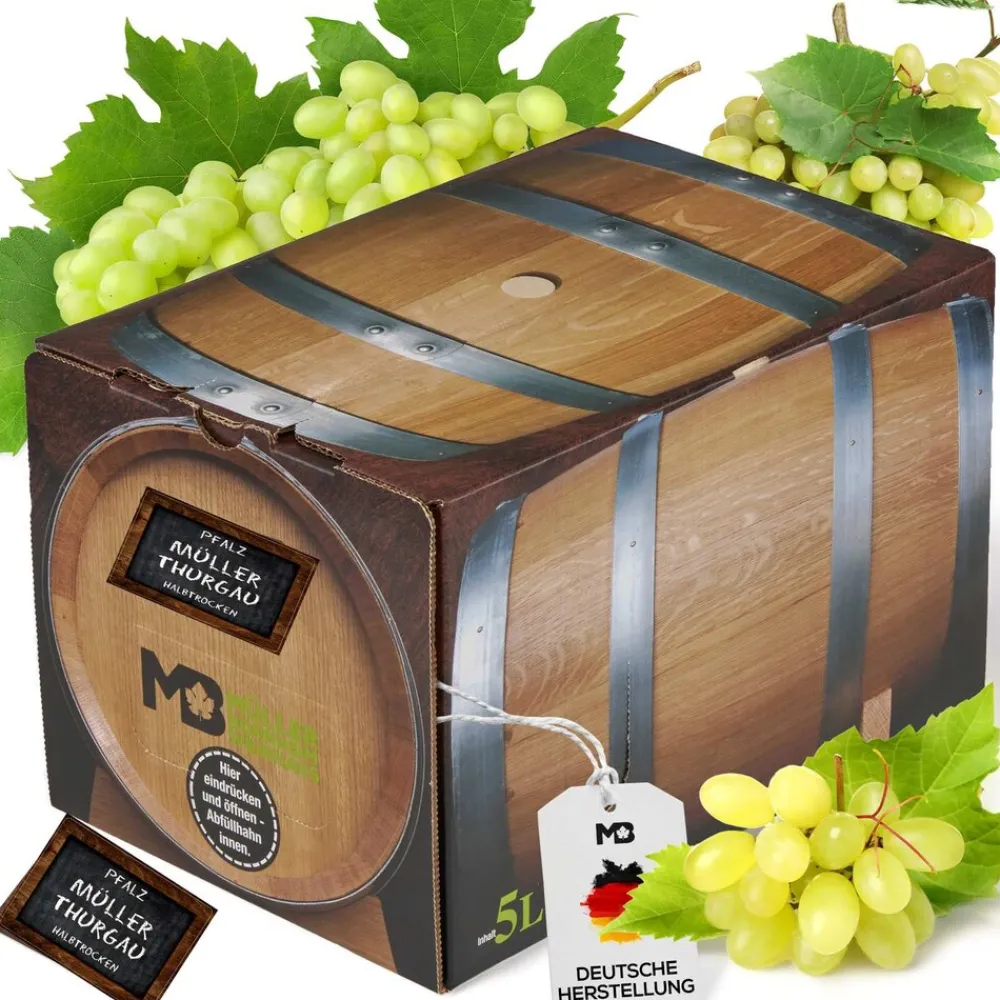 Weinhaus Müller Bornheim Pfalz Rivaner Weißwein trocken 12,5 % vol. 5 Liter Bag in Box Hot