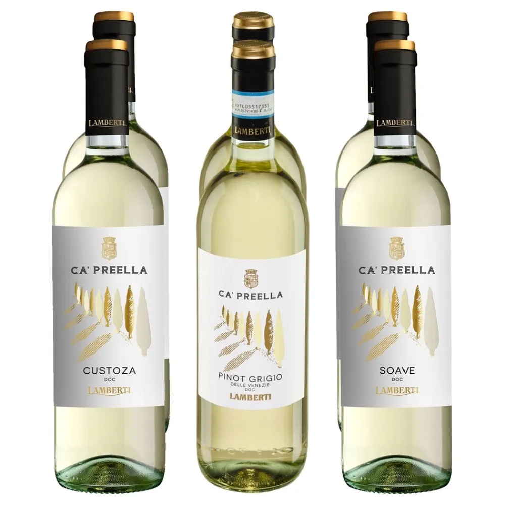 Ca' Preella Weißweinpaket aus dem Veneto 12,0 - 12,5 % vol 6 x 0,75 Liter New