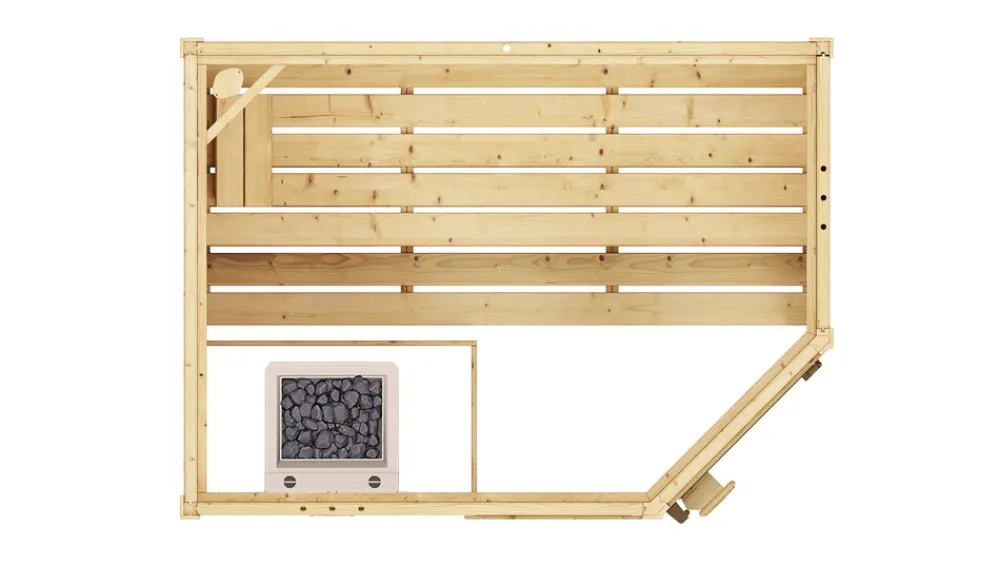 Eck-Sauna Valida 1 Sparset 2, 189 x 203,5 x 139 cm ^ Weka New