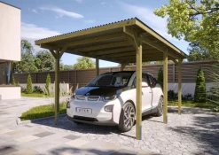 Flachdachcarport Einzelcarport 606 Gr. 1 ^ Weka Sale