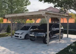 Weka Flachdach-Doppelcarport 616