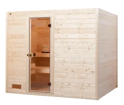 Weka Massivholz-Sauna VALIDA  Gr. 4 Sparset 9,0 kW K inkl. integrierter Steuerung, Glastür Sale
