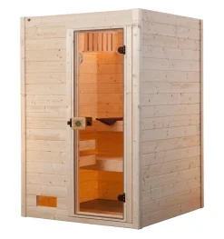 Weka Massivholz-Sauna VALIDA  Gr. 1 Sparset 4,5 kW OS inkl. digitaler Steuerung, Glastür Outlet