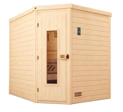Weka Premium Massivholz-Sauna TURKU -  Gr. 2 Sparset 7,5 kW OS inkl. digitaler Steuerung, Massivholztür Clearance