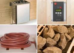 Weka Saunaofenset 4 - 9,0 kW OS mit Ofenanschlußkabel Clearance